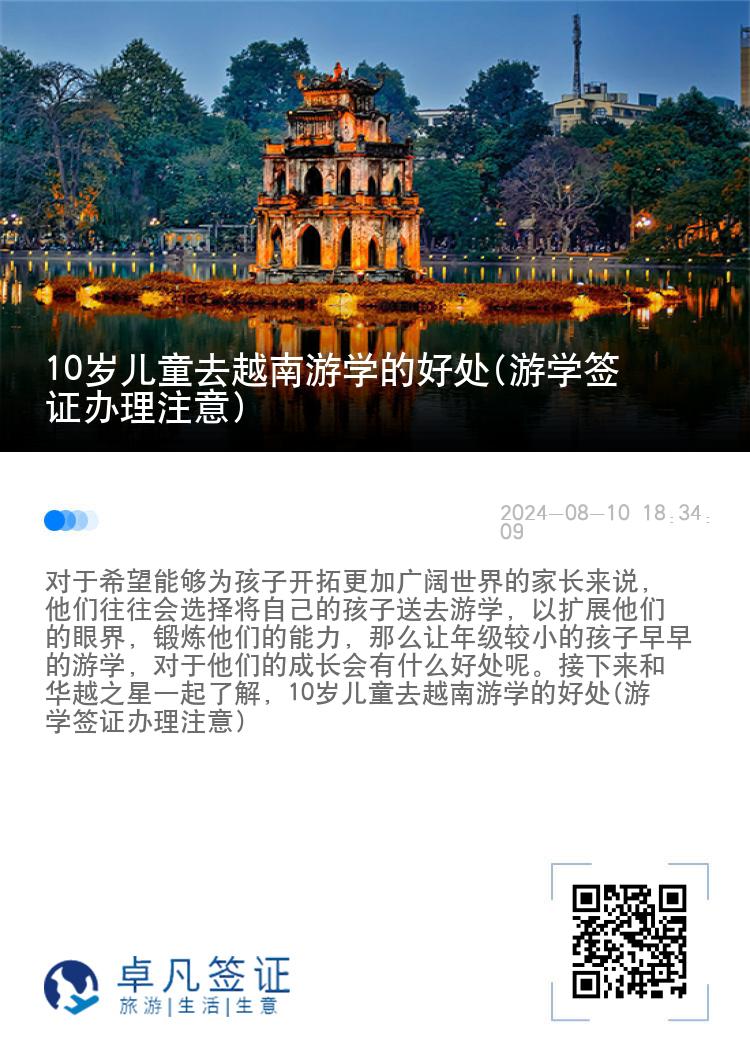 10岁儿童去越南游学的好处(游学签证办理注意)