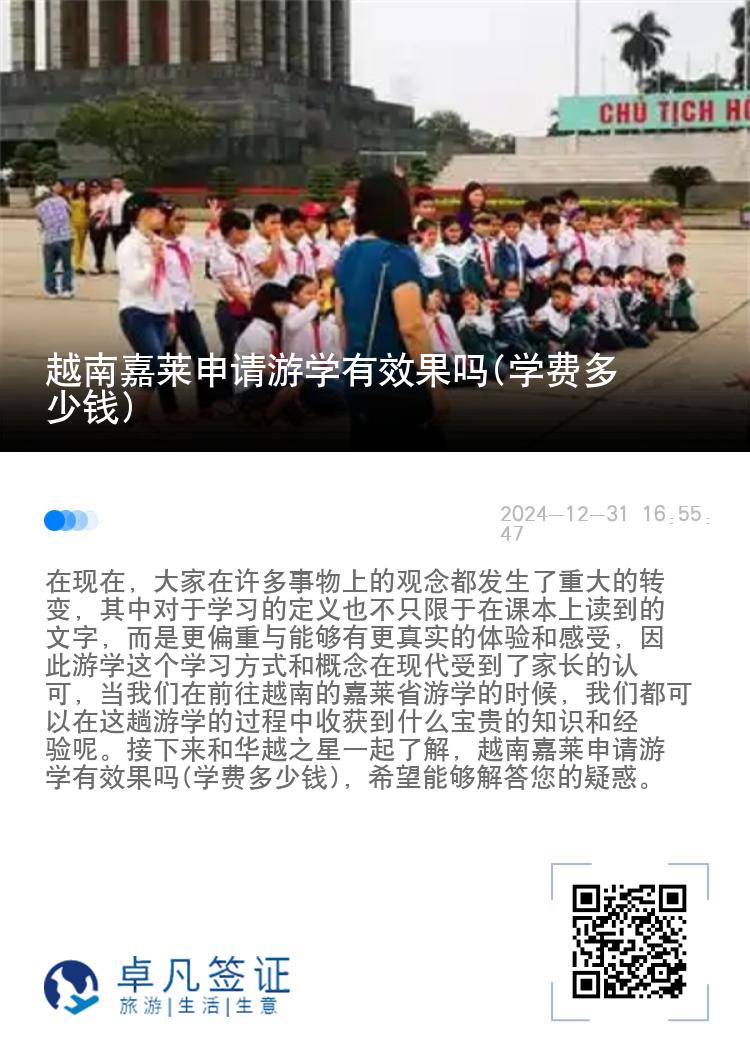 越南嘉莱申请游学有效果吗(学费多少钱)